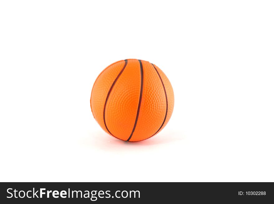 Basket ball with black line design.