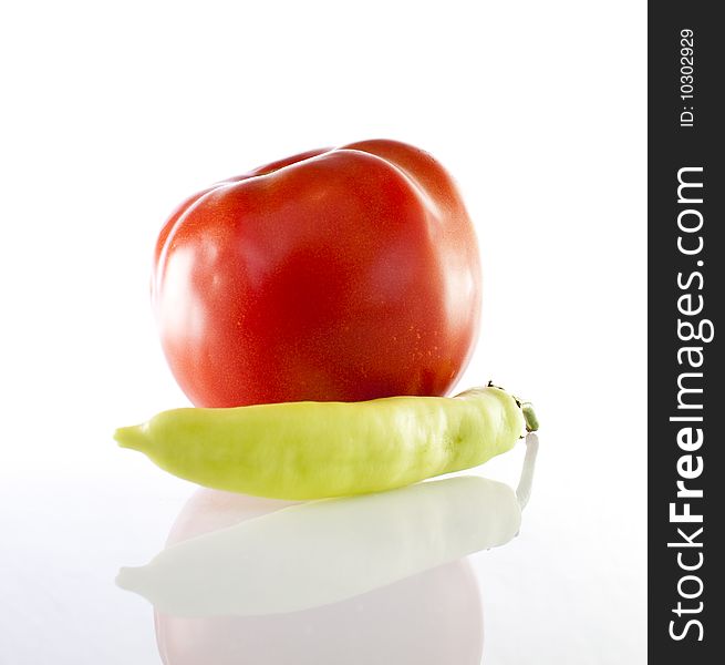 Isolated vegetables on white backround