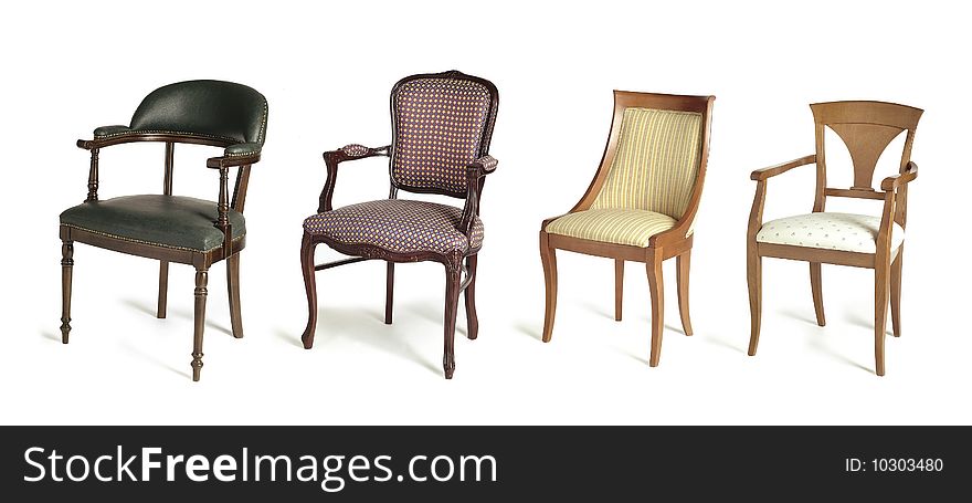 Four elegant wood chair for restaurant. Four elegant wood chair for restaurant