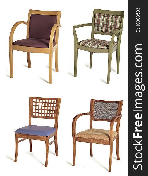 Four traditional oak chair for restaurant. Four traditional oak chair for restaurant