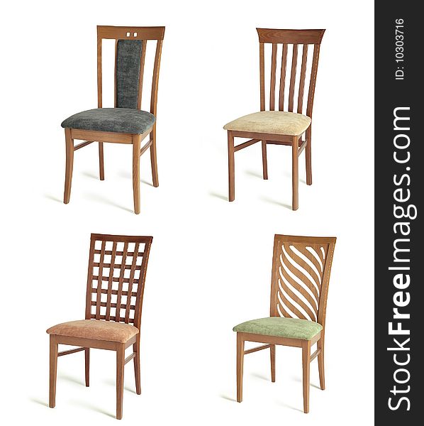Four traditional wood chair for restaurant. Four traditional wood chair for restaurant