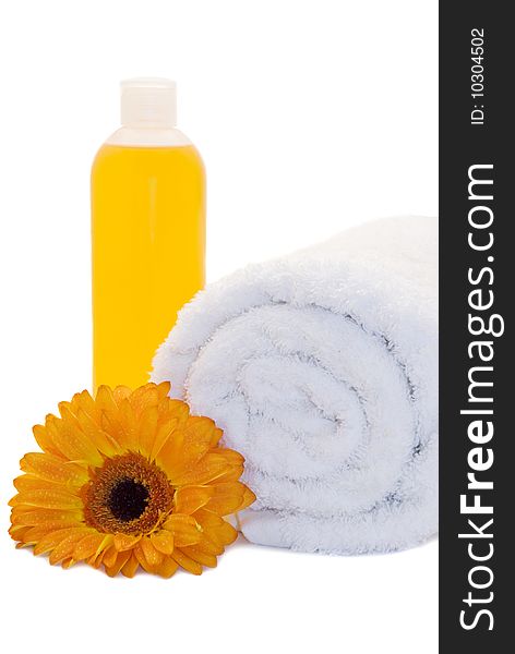 Bath Items With Gerbera Flower