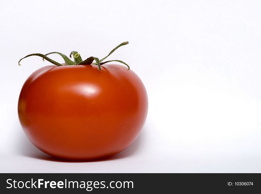 Tomato on white background isolated