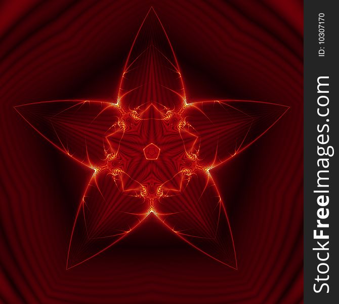 Darkly red fractal a pattern from smooth lines. Darkly red fractal a pattern from smooth lines