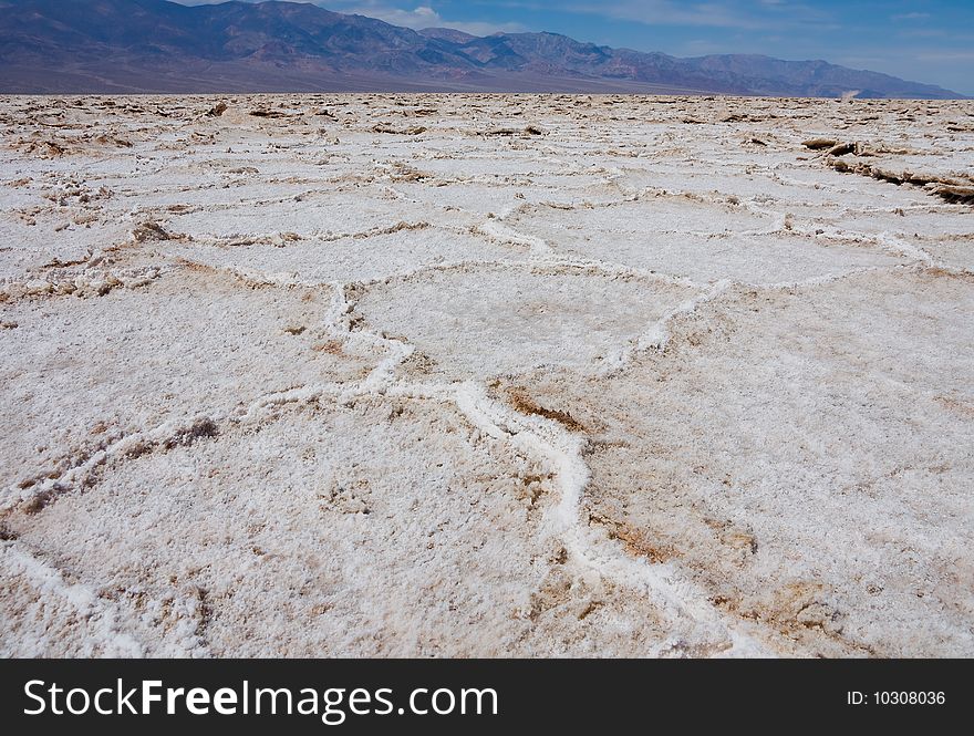 Salt flats in Death Valley California