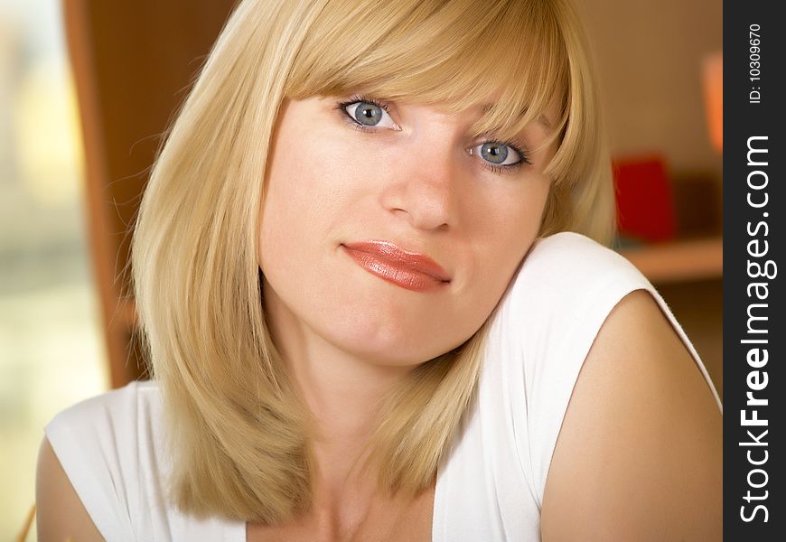 Portrait of close up surprised girl on a background. Portrait of close up surprised girl on a background