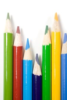 Color Pencils Isolated On White Royalty Free Stock Photo