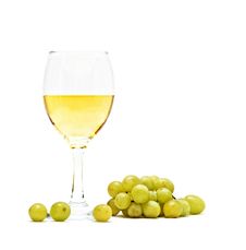 Goblet With Wine And Grapes Royalty Free Stock Photo