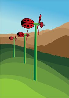 Ladybug Windmill Stock Photography Ladybug Windmill Stock Photography