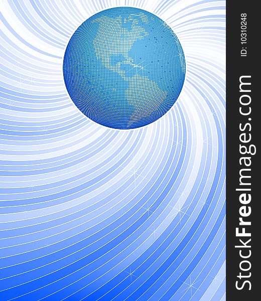 Globe And Dynamic Lines