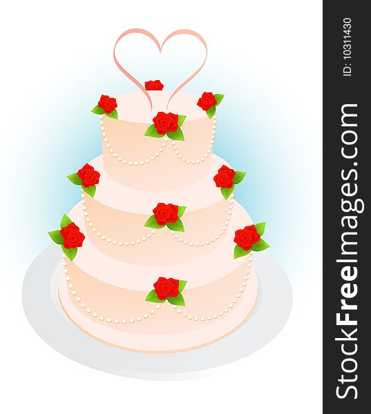 Wedding pie, vector illustration, AI file included