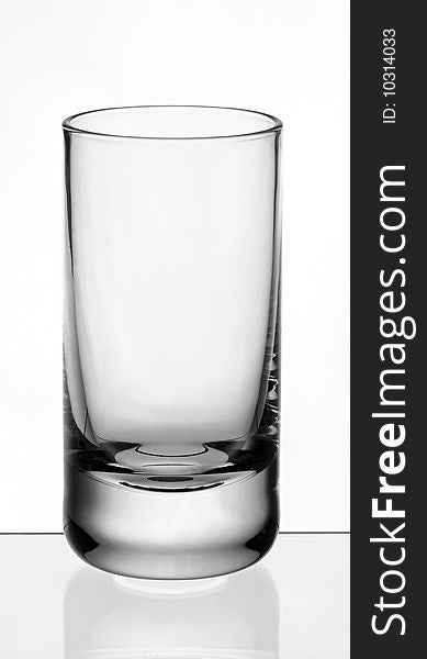 Bar snaps glass isolated clean. Bar snaps glass isolated clean