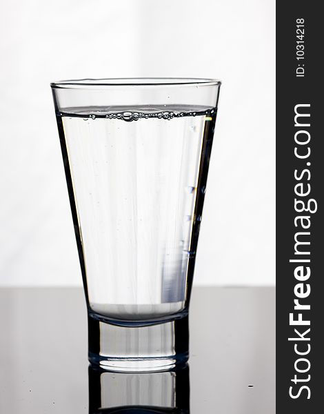 Glass of water, transparency, mineral