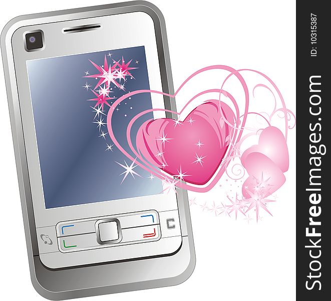 Mobile telephone and hearts