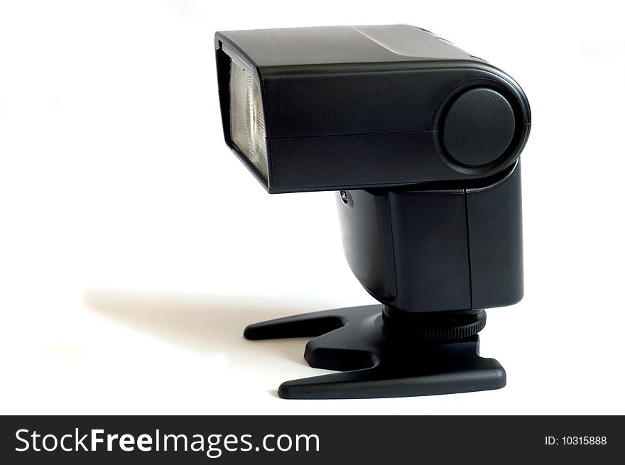 Black flash lamp isolated on the white background