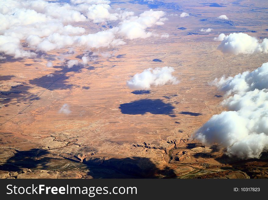 Cloud over desert plain in colorado