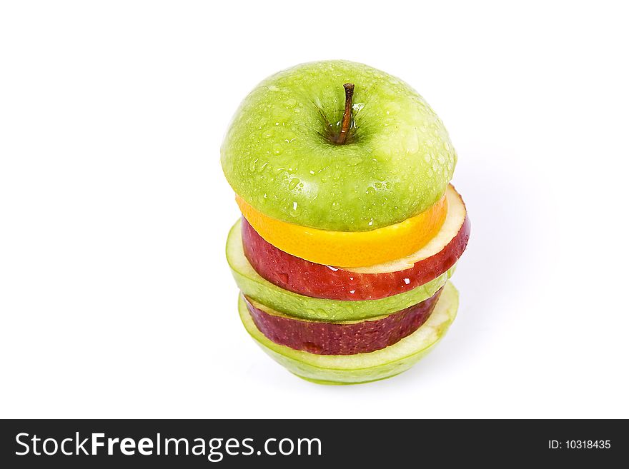 Slices of fruit that make up an apple. Slices of fruit that make up an apple