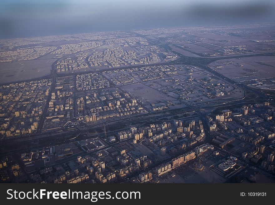 Kuwait city taken from the air
