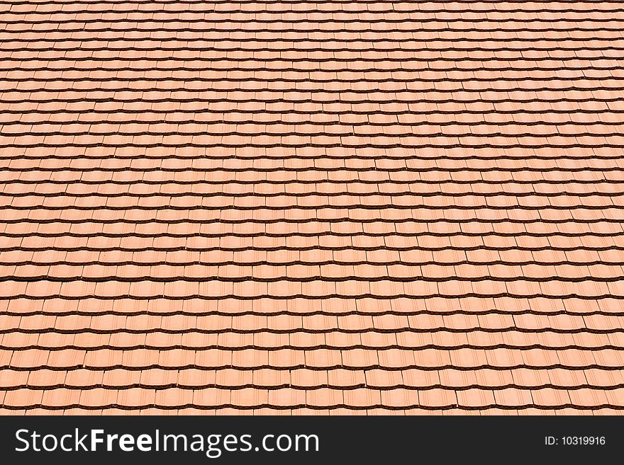 House roof covered with tiles. House roof covered with tiles