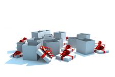 Isolated Gift Boxes Royalty Free Stock Photo