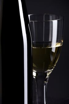 Wine Bottle And Glass Royalty Free Stock Images Wine Bottle And Glass Royalty Free Stock Images