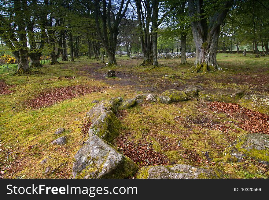 Clava Cairns in Scotland, ancient place