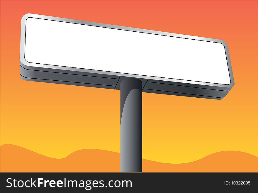 Vector illustration of an outdoor billboard