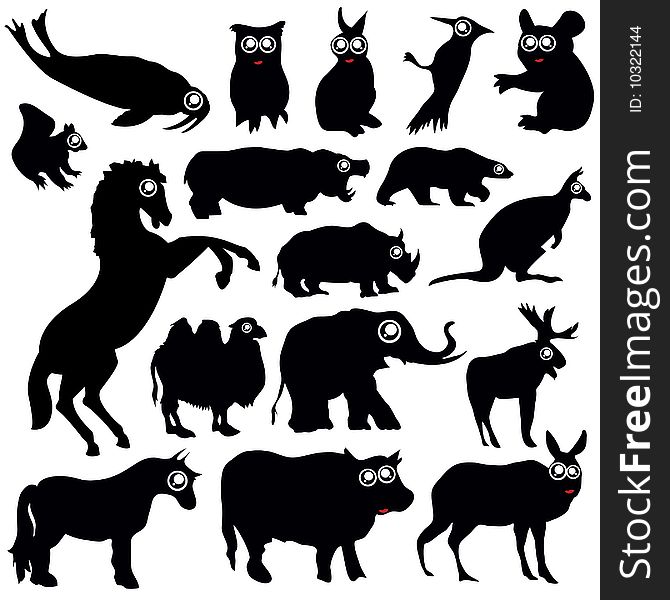 Vector collection of animal illustrations. Vector collection of animal illustrations