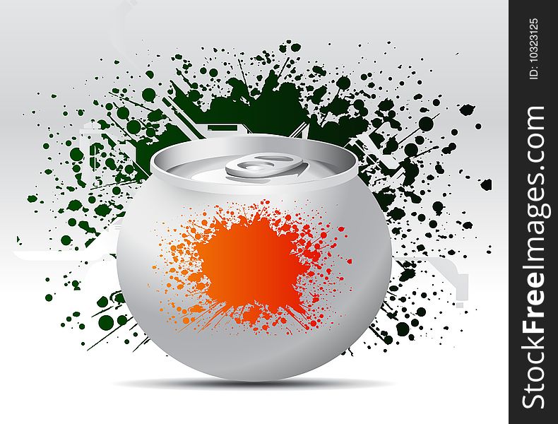 Editable illustration of a metal can. Editable illustration of a metal can.