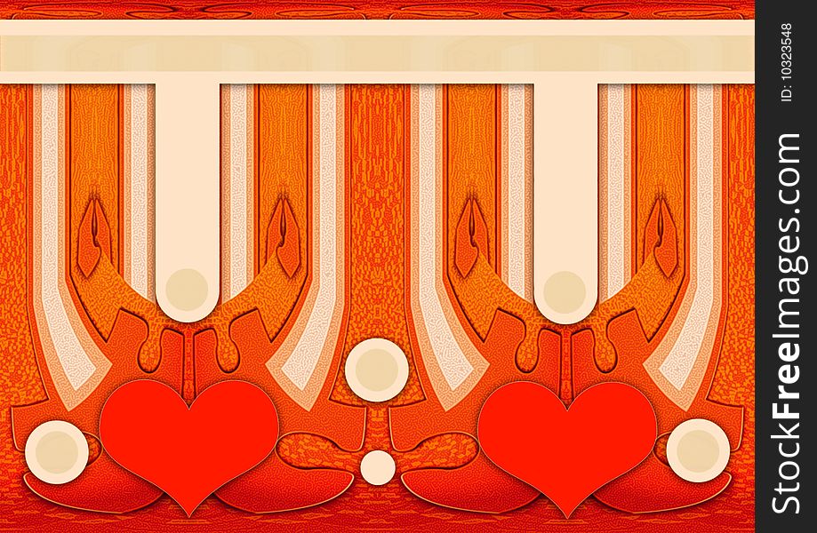 Abstract creative fantastic image fantastic background with red hearts. Abstract creative fantastic image fantastic background with red hearts
