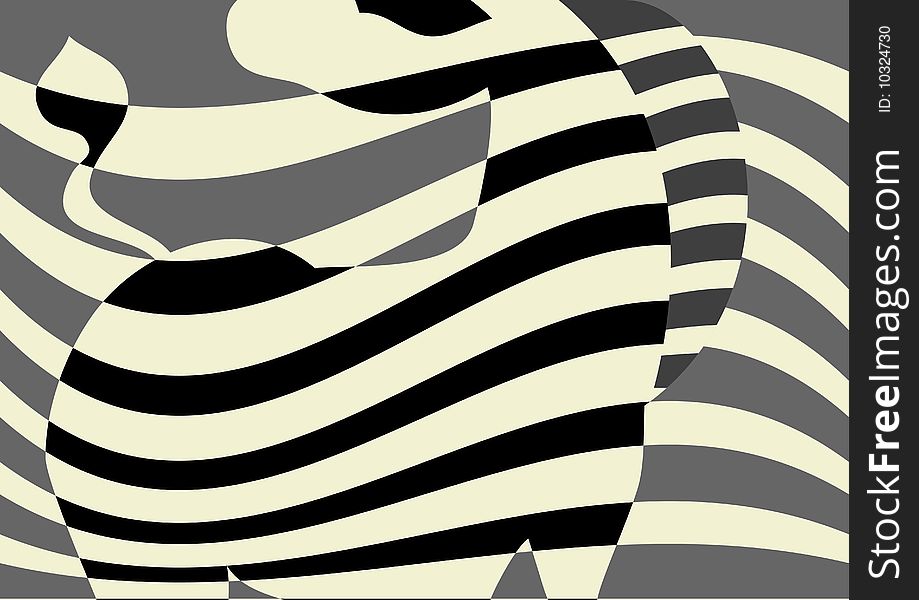 This is the background with the stylized image of a zebra