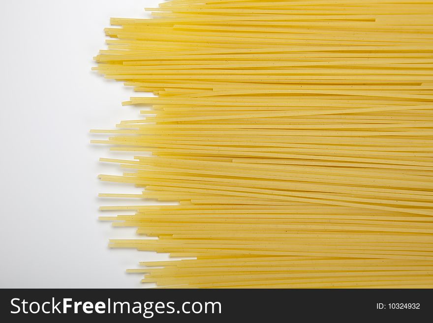 Close up of basic ingredients for italian pasta. All isolated on white.