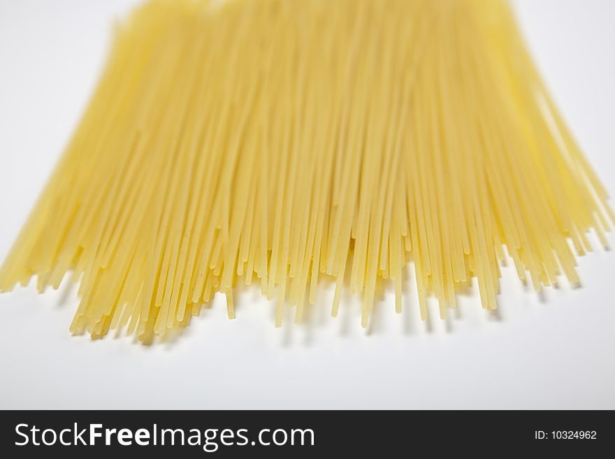 Close up of basic ingredients for italian pasta. All isolated on white.