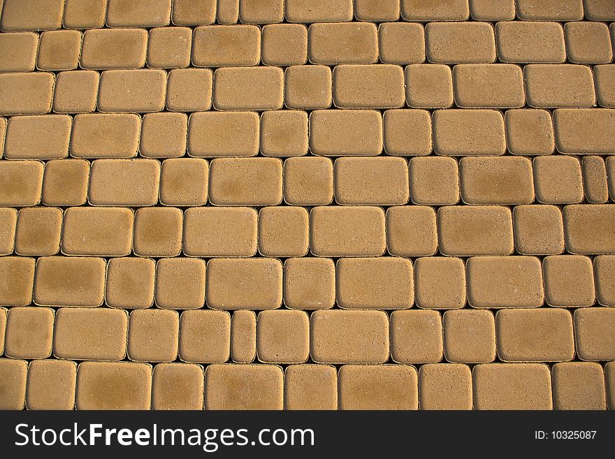 Perspective of rectangular cobblestone in monastery court. Perspective of rectangular cobblestone in monastery court