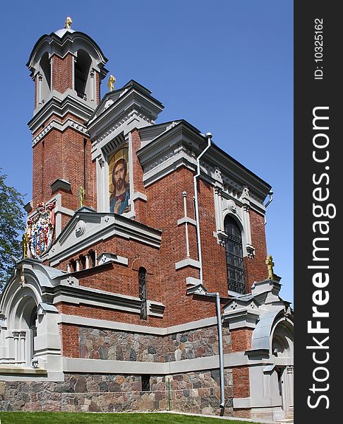 Chapel in belarussian historical town Mir