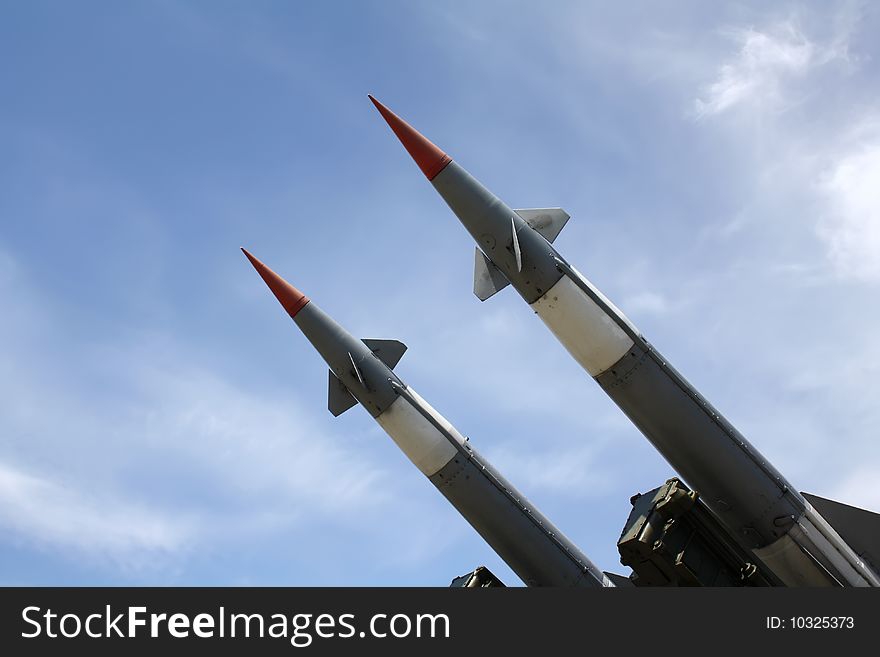 Two missiles are ready to launch