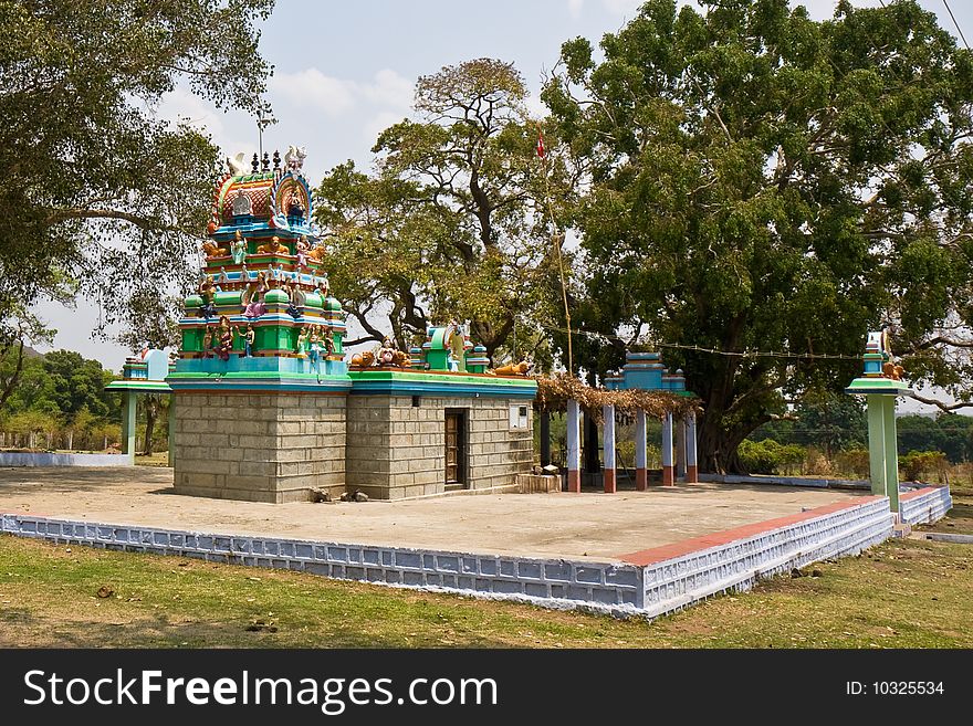 Hindu temple in Mudumalai National Park, India.