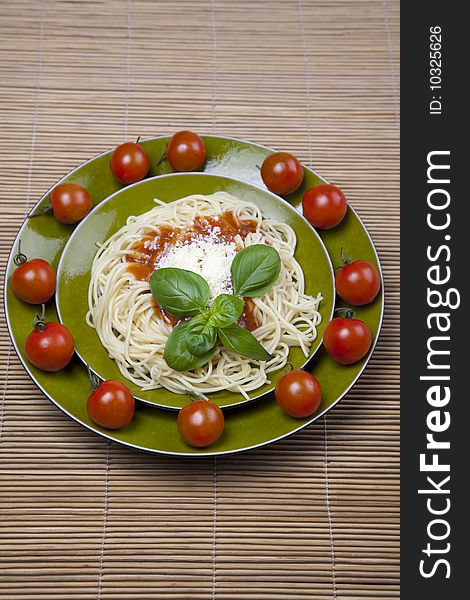 Close up of basic ingredients for italian pasta. All isolated on white.