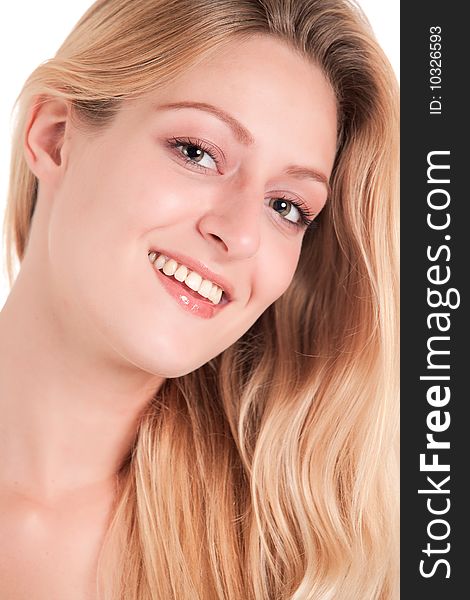 Temptive portrait of a beautiful blond young woman. Temptive portrait of a beautiful blond young woman