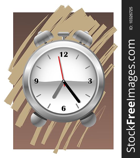 Computer generated illustration: clock alarm