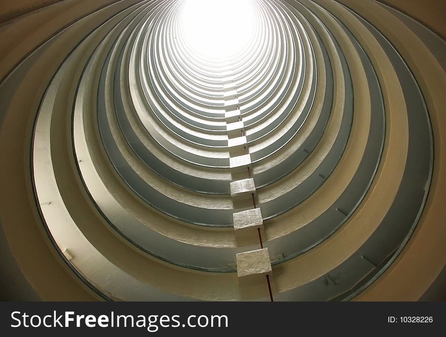 Circular architectural design of an apartment building