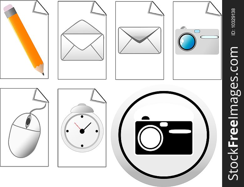 Icons for internet. Buttons for web sites. Icons for internet. Buttons for web sites