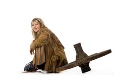 Sexy Cow Girl Royalty Free Stock Photo