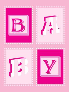 Baby Girl Announcement Stock Photography Baby Girl Announcement Stock Photography
