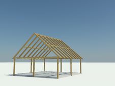 Simple Roof Construction Stock Photos