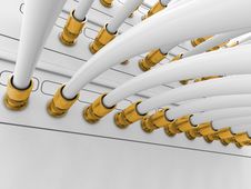 Gold Audio Video Connectors Royalty Free Stock Image Gold Audio Video Connectors Royalty Free Stock Image