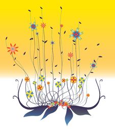Funky Flowers Royalty Free Stock Image Funky Flowers Royalty Free Stock Image