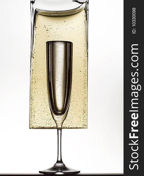 Converse champagne glass and liquid. Converse champagne glass and liquid