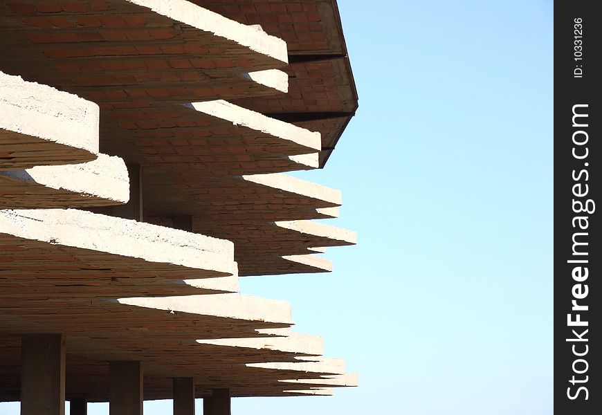 Abstract Building and Blue Sky