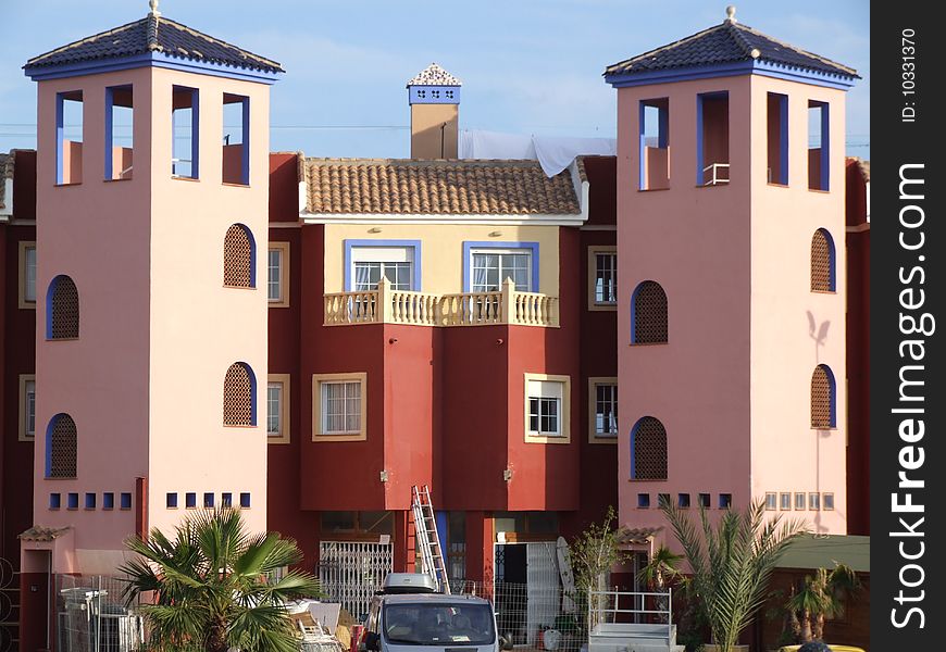 Pink and Terracotta Buildings by Port